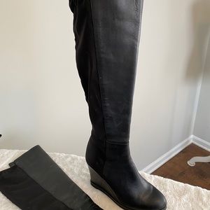 Vince Camuto Kaelen Black wedge boots.